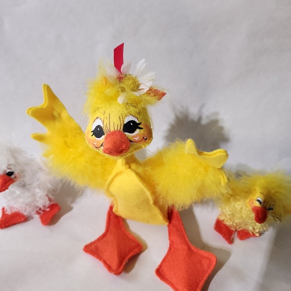Annalee Easter Duck Family - Large Duck & 2 Ducklings - Retired Felt Figurines - Picture 3 of 11